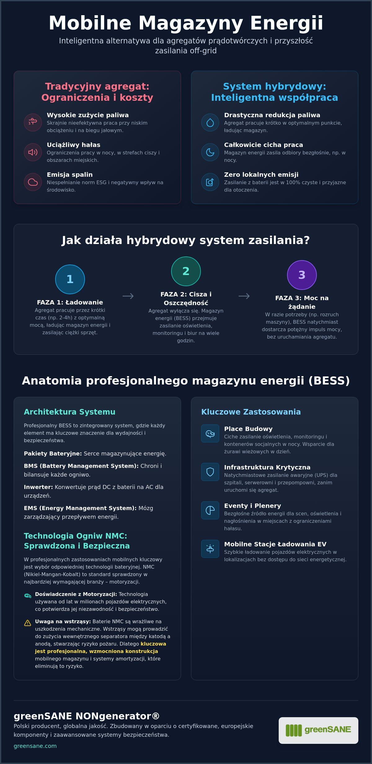 Mobilny magazyn energii: Profesjonalne i ciche uzupełnienia agregatu w 2026 roku