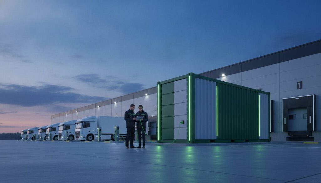 Magazyn energii dla logistyki: Jak zredukować koszty mocy i zasilić flotę EV w 2026 roku?